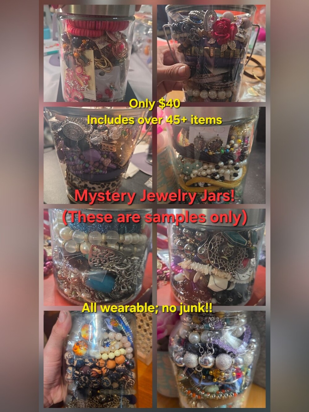Mystery Fashion Jewelry Jar - 45 + items Handpicked with Love